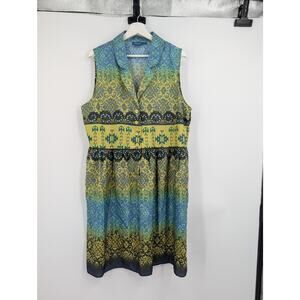 Pendleton 100% Silk Washable Marika Dress 18 Southwestern Aztec Country Resort